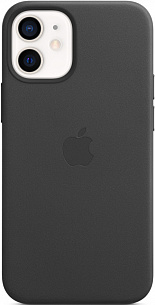 Чехол Apple для iPhone 12 mini Leather Case with MagSafe (черный)
